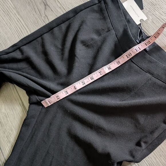 Anthropologie Greylin Leni Frill Flared Black Dress Pants Trousers Size Medium - Picture 3 of 10